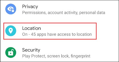 Tap "Location."