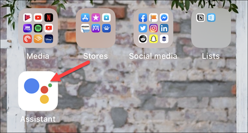 Tap "Assistant" to open Google Assistant.