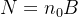 N=n_{0}B