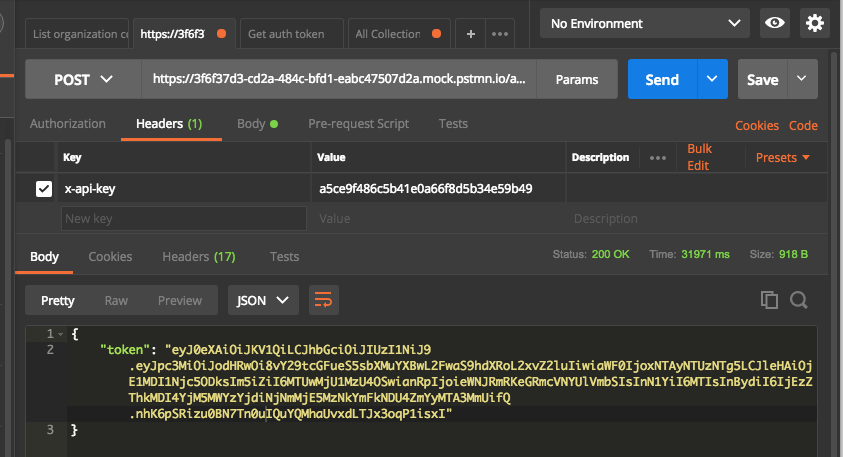 Call mock endpoint