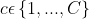 c\epsilon \left \{1, ..., C \right \}