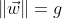 \left \| \vec{w} \right \|=g