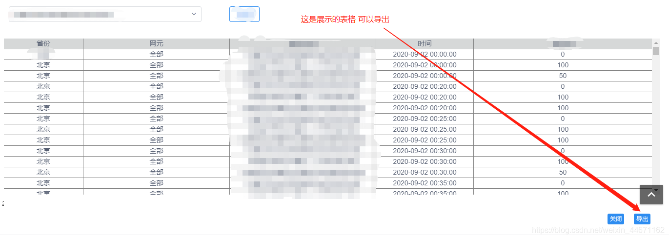 图表转换成列表并可以导出