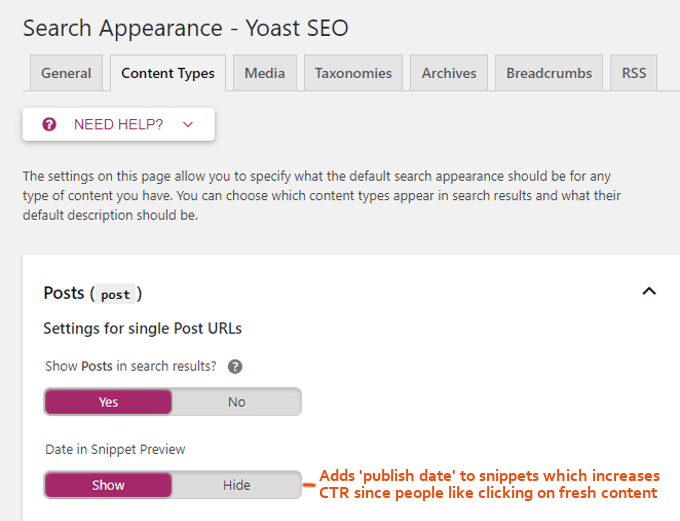 日期 - 在 - 摘录 - 预览 - Yoast