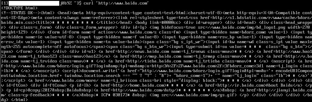 curl-baidu