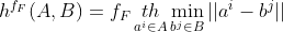 h^{f_F}(A,B)=f_F \mathop{th} \limits_{a^i\in A}\min\limits_{b^j \in B}||a^i-b^j||