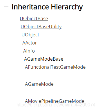 AGameModeBase继承树