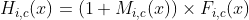 H_{i,c}(x)=(1+M_{i,c}(x)) \times F_{i,c}(x)