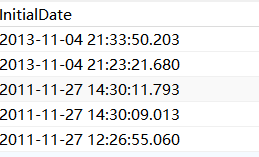 Fedder表中InitialDate字段值