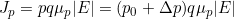 \small J_p=pq\mu_p|E|=(p_0+\Delta p)q\mu_p|E|