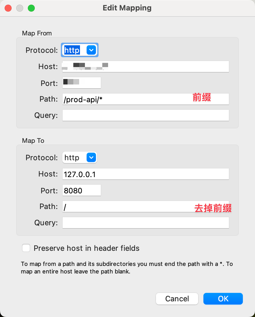 Mapping设置