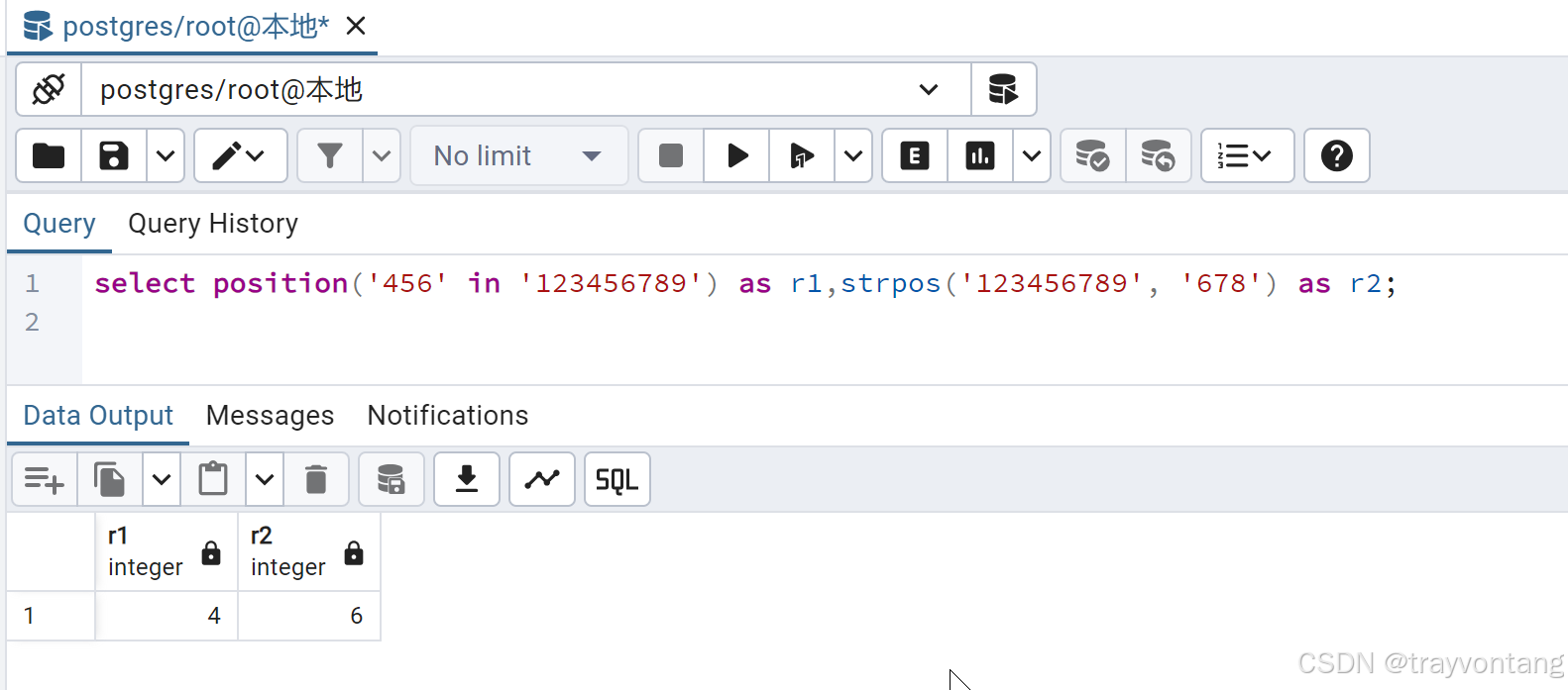 PostgreSQL 字符串位置