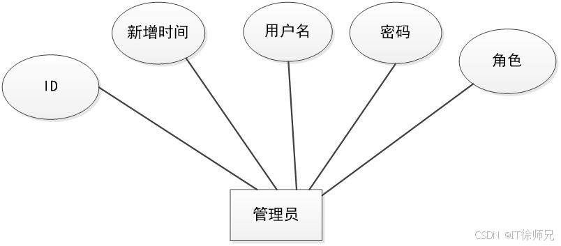 管理员信息实体属性图