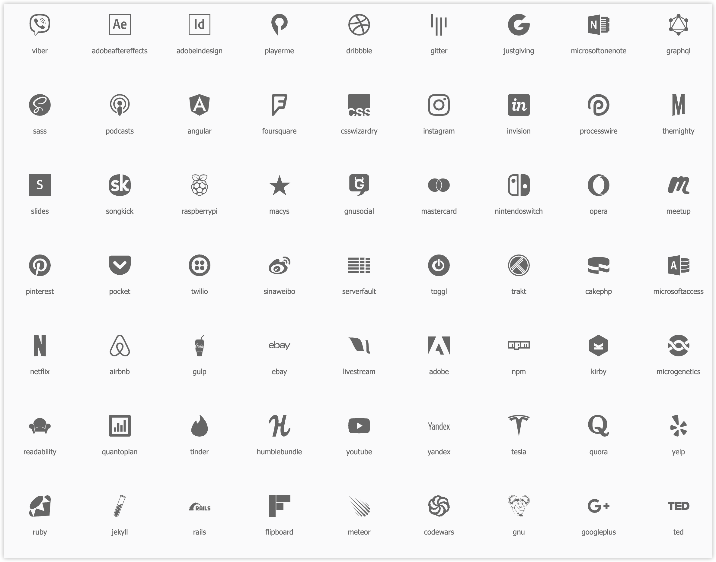 iconfont 的商标图标库