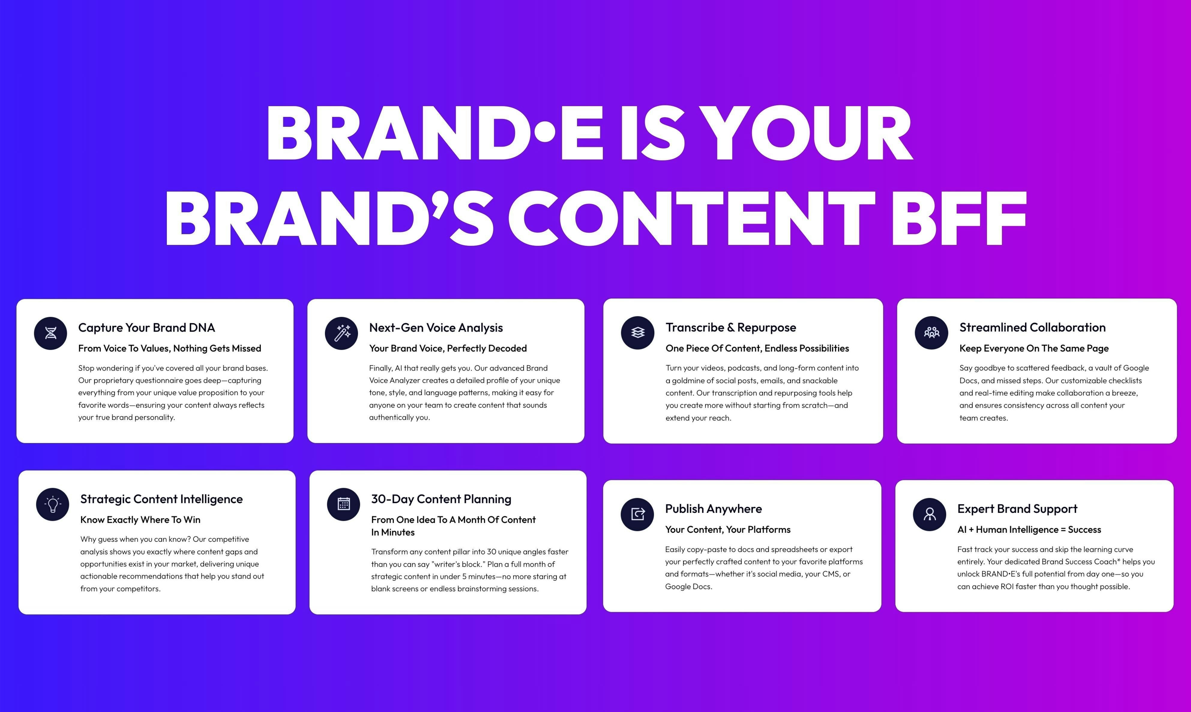 BRAND•E "Your Brand's Content BFF"