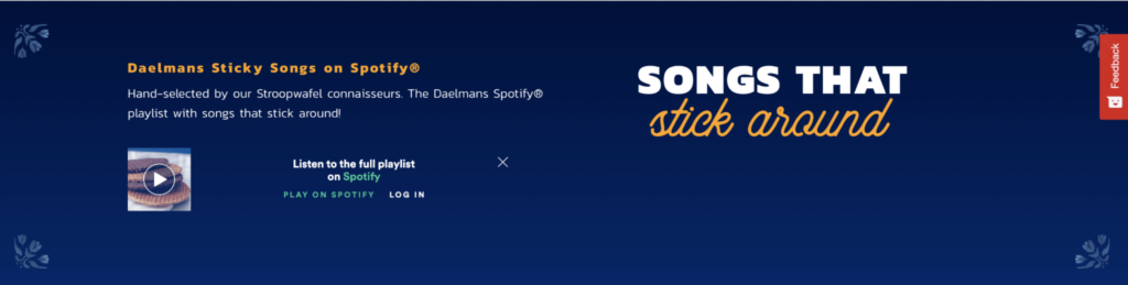 Daelmans 在 Shopify 上推出的 Sticky Songs