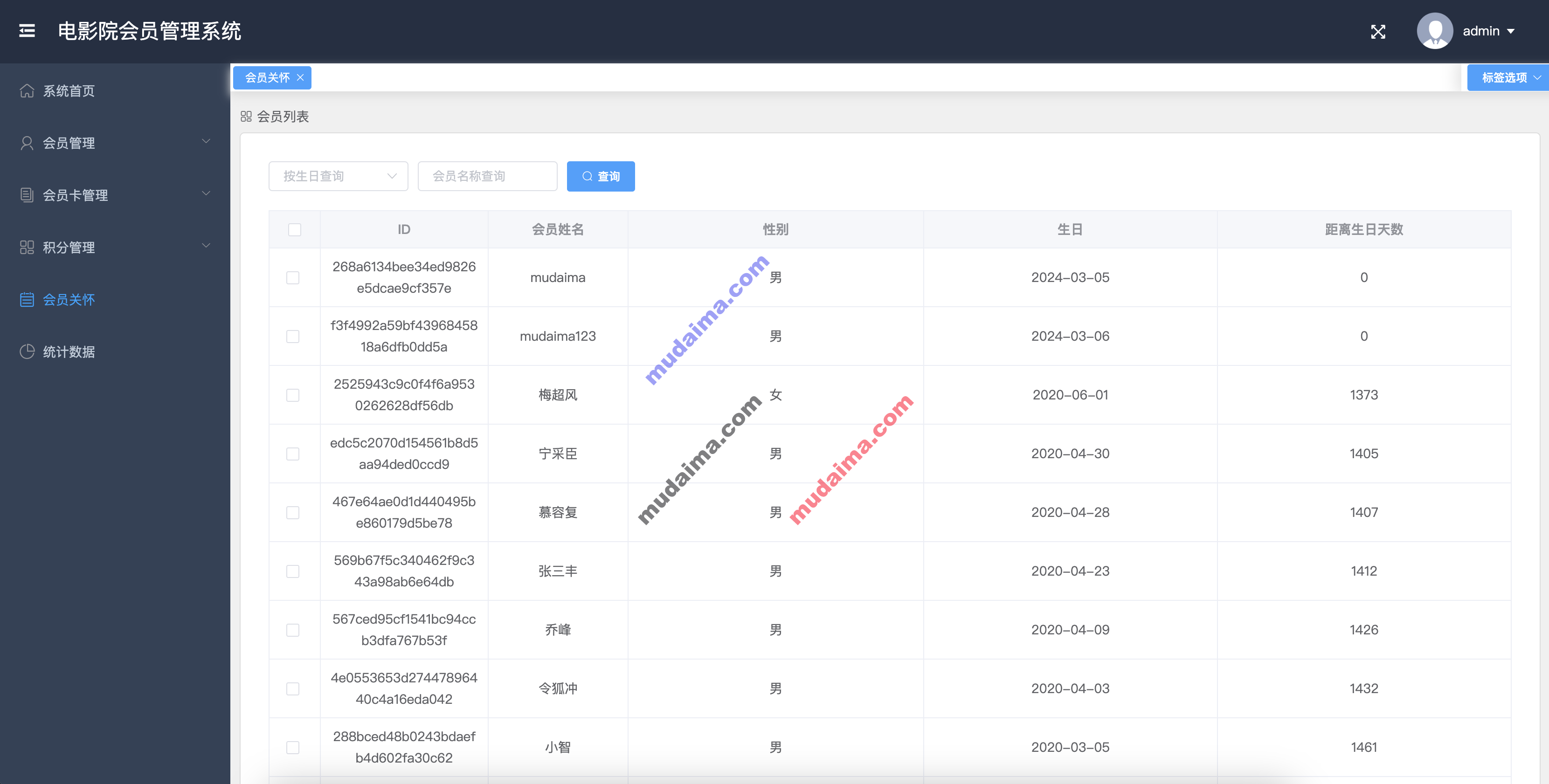 【S121】基于springboot+vue电影会员积分管理系统项目源码 前后端分离 含文档