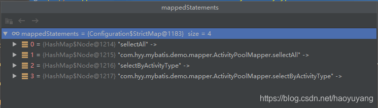 MappedStatements的数据结构