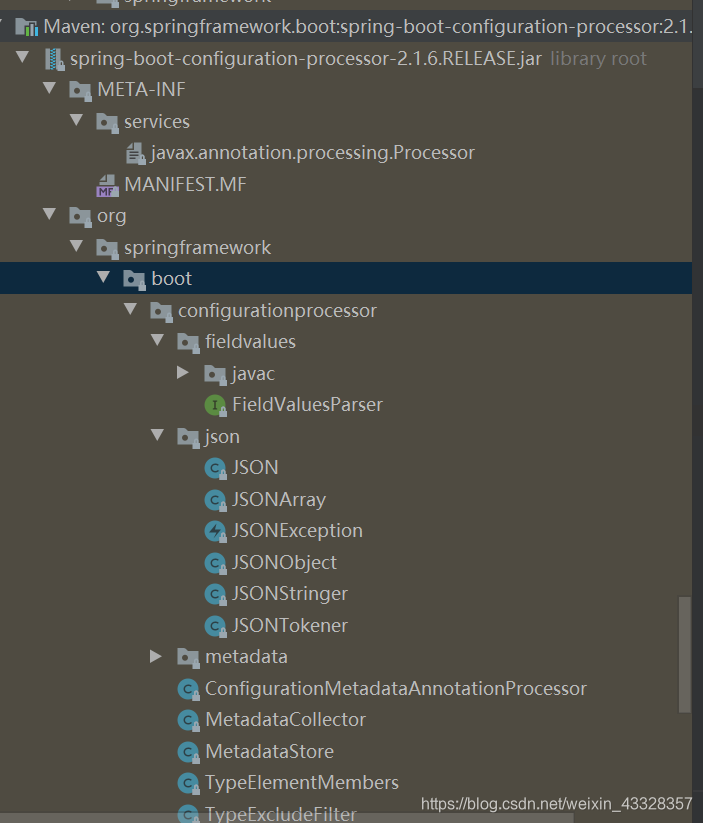 spring-boot-configuration-processor源码包结构