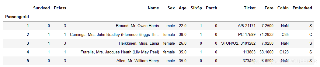 python plt pandas practice titanic index