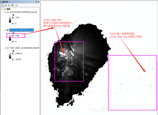 ASTER GDEM V02(30m) 对应区域