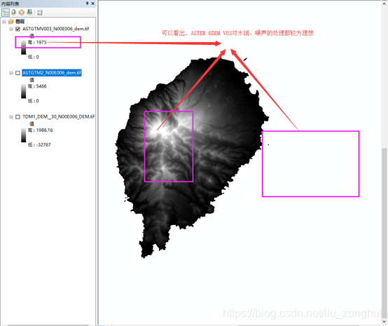 ASTER GDEM V03(30m) 对应区域