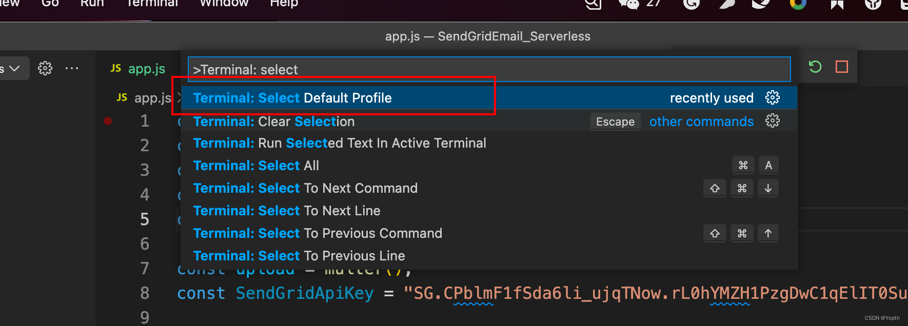 4 Select Default Profile