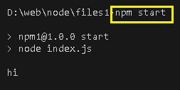 npm start