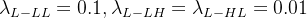 $\lambda_{L-LL}=0.1,\lambda_{L-LH}=\lambda_{L-HL}=0.01$