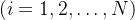 (i = 1, 2, \dots, N)