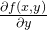 \frac{\partial f(x, y)}{\partial y}