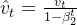 \hat{v}_t = \frac{v_t}{1 - \beta_2^t}