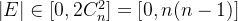 \left | E \right |\in \left [ 0,2C_{n}^{2}\textrm{} \right ] = \left [ 0,n(n-1) \right ]