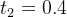 t_{2}=0.4