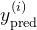 y_{\text{pred}}^{(i)}