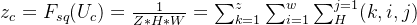 z_{c}=F_{sq}(U_{c})=\frac{1}{Z*H*W}=\sum_{k=1}^{z}\sum_{i=1}^{w}\sum_{H}^{j=1}(k,i,j)