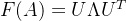 F(A)=U\Lambda U^T