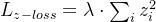 L_{z-loss}=\lambda \cdot \sum_{i}z_i^2