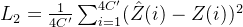 L_2 = \frac{1}{4C'} \sum_{i=1}^{4C'} (\hat{Z}(i) - Z(i))^2