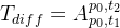 T_{diff}=A_{p_0,t_1}^{p_0,t_2}