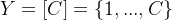 Y = [C] = \{1, ..., C\}