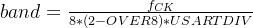 band=\frac{f_{CK}}{8*\left ( 2 - OVER8 \right )*USARTDIV}