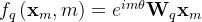 f_{q}\left(\mathbf{x}_{m}, m\right)=e^{i m \theta} \mathbf{W}_{q} \mathbf{x}_{m}